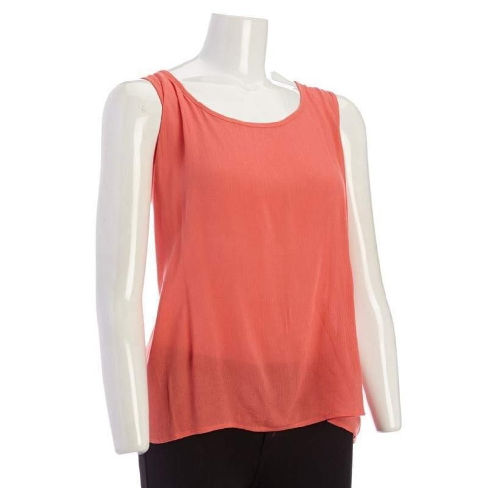 Ambiance Apparel Gauze Textured Tank Top - Jr. Plus Size 2X New